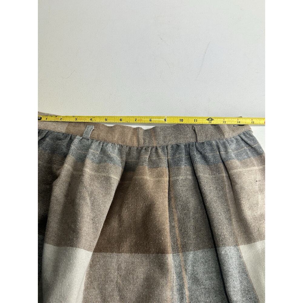 Vintage Plaid Midi Skirt Size 13/14 Wool Made in USA Boho Chic - Picture 4 of 11
